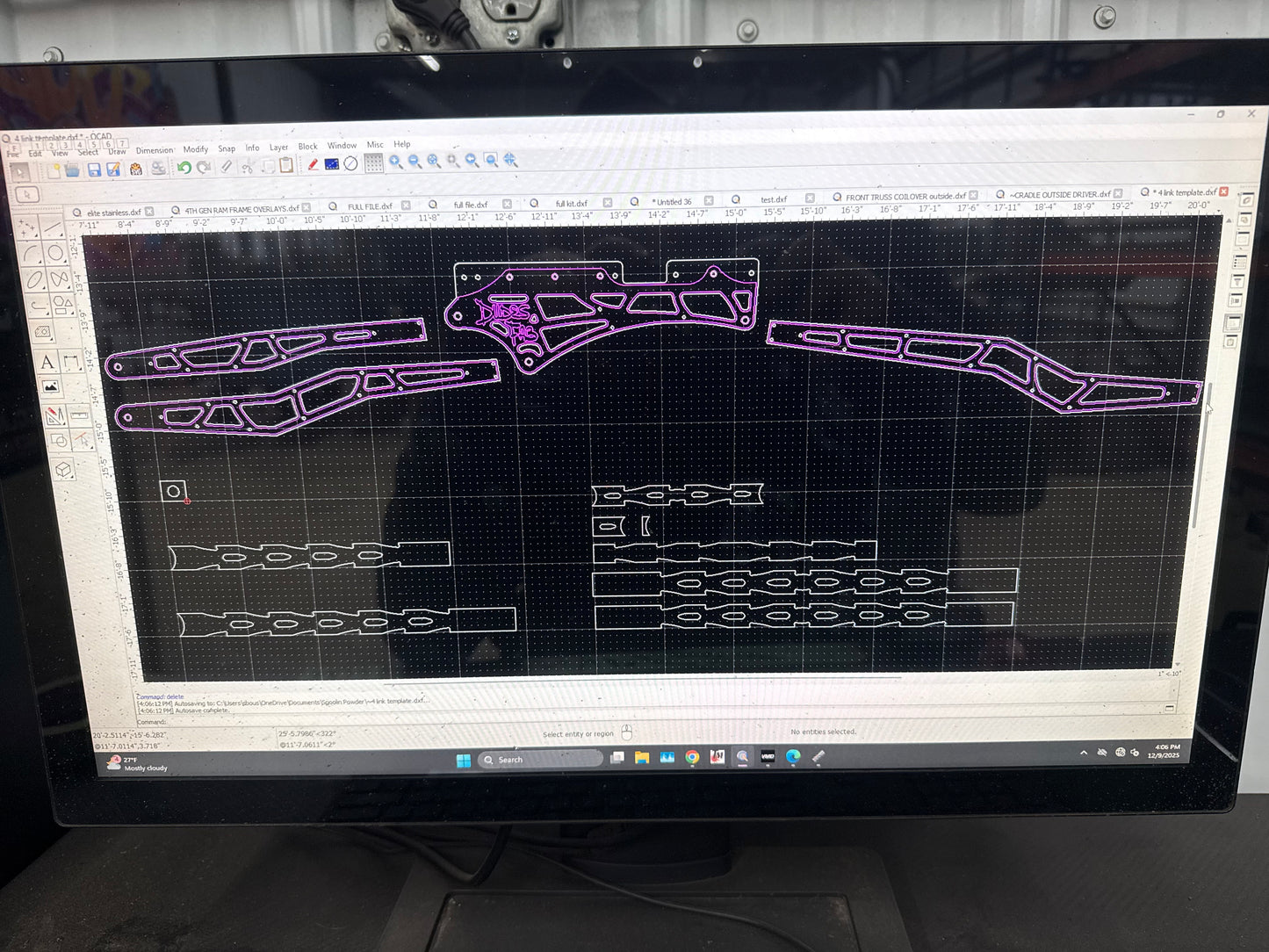 2005-2016 F250-F550 Mini Cradle, 4-link & Traction bar kit