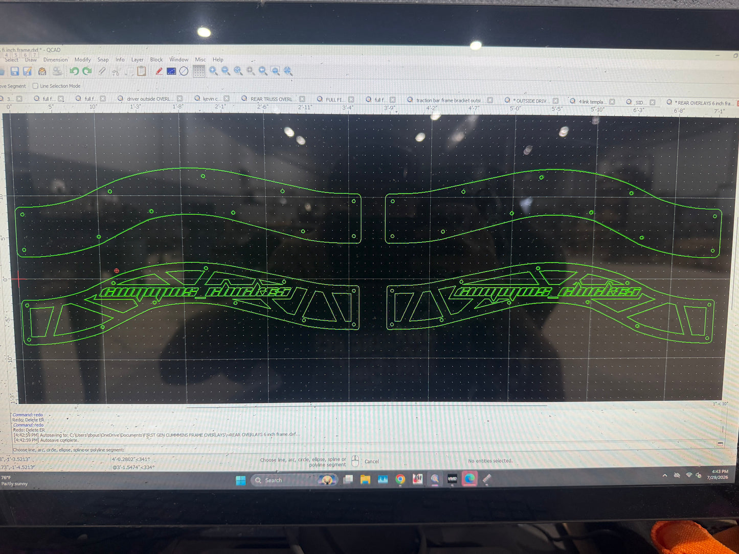 First gen ram rear frame overlays 6” tall frame section.