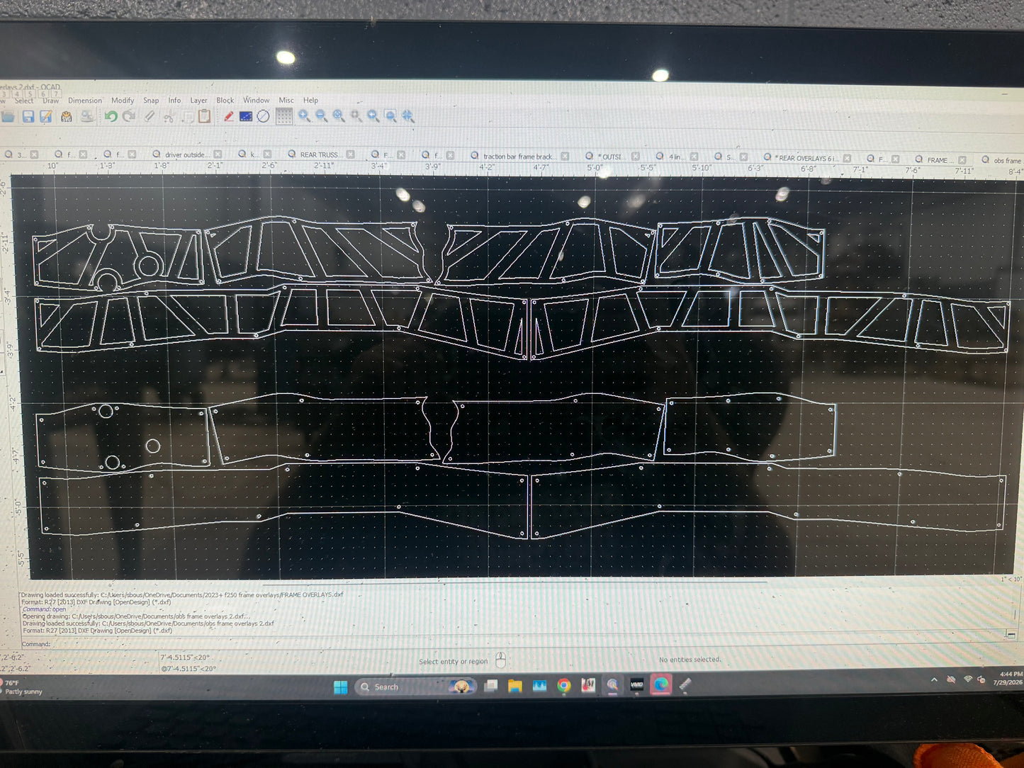 92-97 OBS Ford Long bed frame overlays